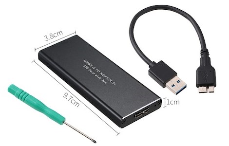 EXTERNAL CASE USB3.0 TO M.2 SSD SATA GoldTouch