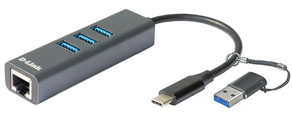 HUB TYPE-C TO LAN + 3 X USB 3.0 D-Link