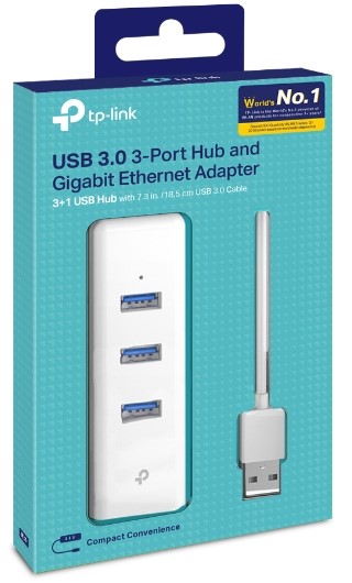 USB3.0 TO LAN CARD 10/100/1000 + 3XUSB3.0 TP LINK