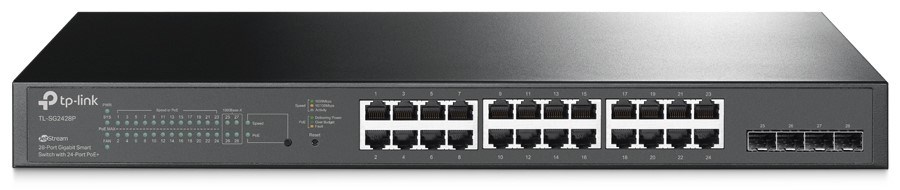 SWITCH 28PORT WITH 24PORT POE 250W TP LINK