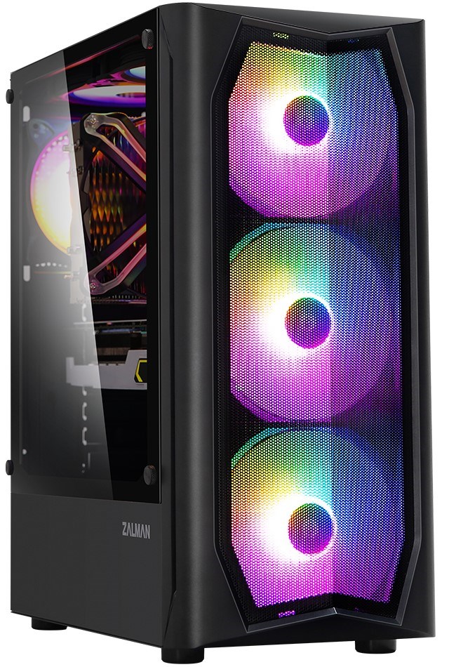 CASE ZALMAN MID TOWER N4 REV.1 RGB TEMPERED GLASS