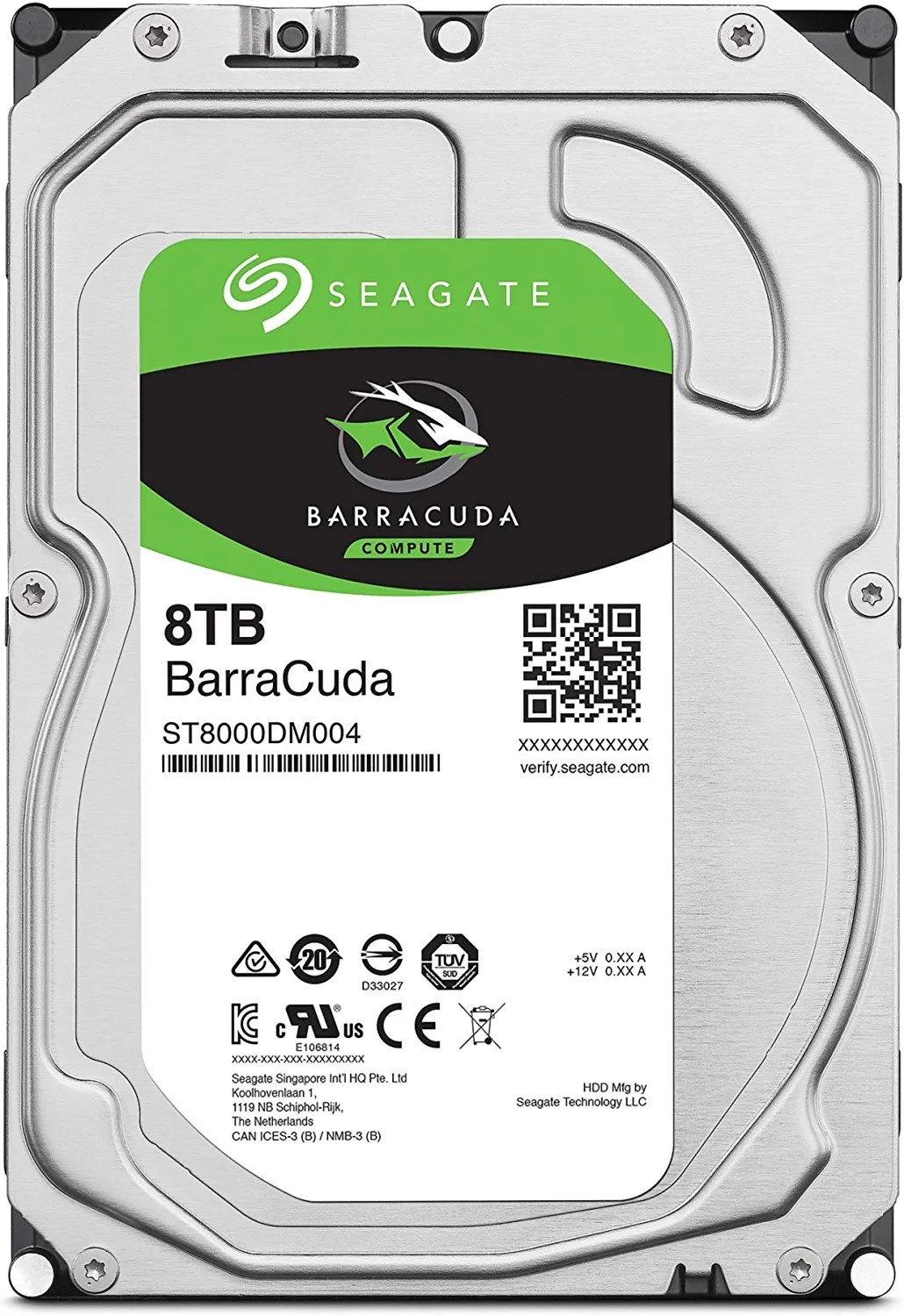 Seagate BarraCuda 8TB 3.5" Sata 6Gb/s 5400RPM 256MB