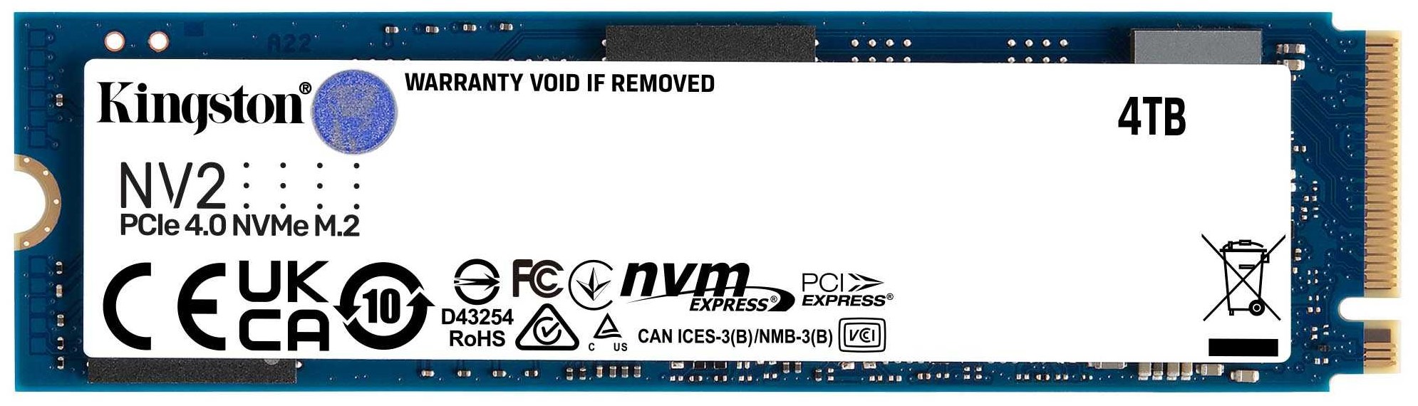 KINGSTON SSD 4TB NV2 PCIe NVMe 4.0 x4 M.2 2280